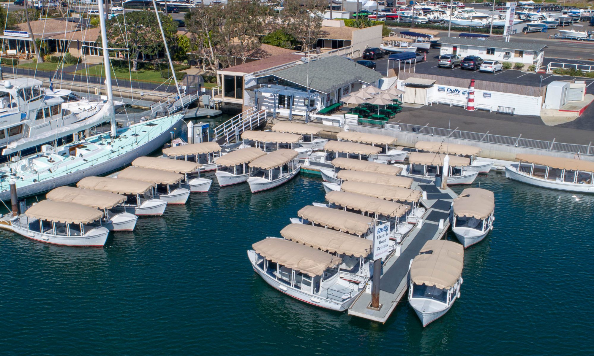 duffy electric boats rental site in Newport Beach, CA